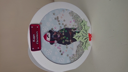 Rottweiler Christmas Snow Globe by Samantha  Manterfield 