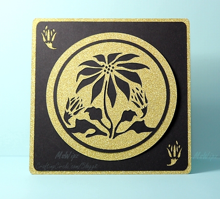 Poinsettia Floral Card by samantha newton