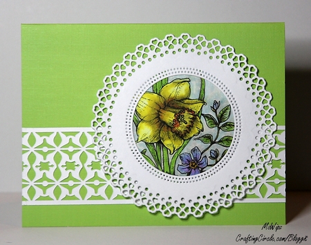 Lacy Ribbons 1 with Spiral roses by samantha newton