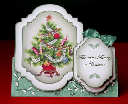 Christmas Tree All the Family Fancy Stand Up Card Kit by samantha newton
