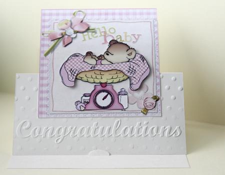 8x8 Hello Baby Girl Mini Kit by samantha newton