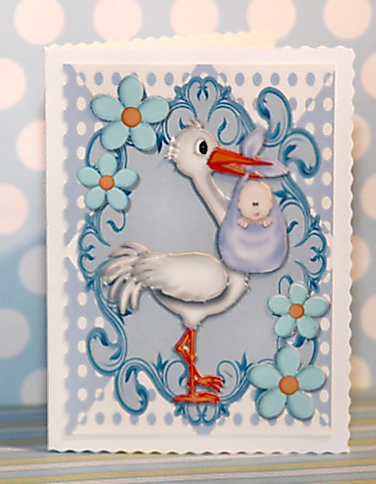Cute Baby Boy Delivery by Stork by samantha newton