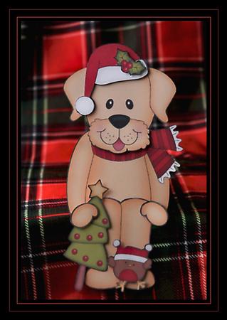 3D on the Shelf Card Kit - Christmas Little Dog Sunny by samantha newton