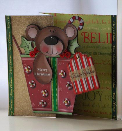 Christmas Bear in a Pail by Stephanie C Williams