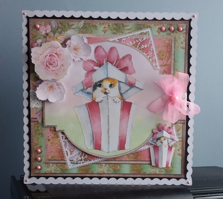 Shabby Lace Florals 1 - 4 Bumper Kit, 4 7x7 Decoupage Cards, 20 Sheets by S. Corbey