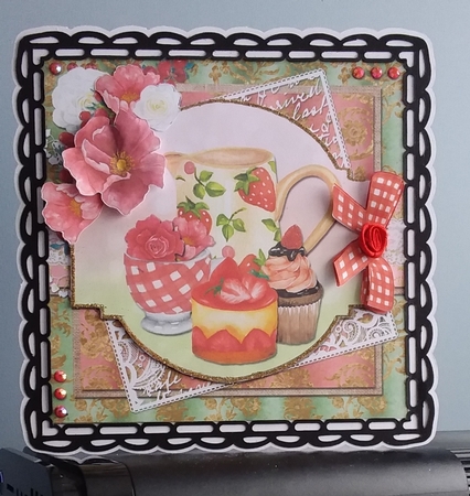 Shabby Lace Florals 1 - 4 Bumper Kit, 4 7x7 Decoupage Cards, 20 Sheets by S. Corbey