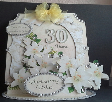 Giant Easel Tableau 3D Card Kit - Wedding & Pearl Wedding by S. Corbey