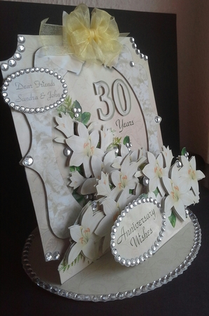 Giant Easel Tableau 3D Card Kit - Wedding & Pearl Wedding by S. Corbey