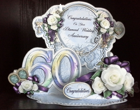 Giant Easel Tableau 3D Card Kit - Diamond Wedding by S. Corbey