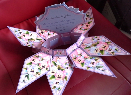 Floral Surprise Card Kit Lilac and Pink Pansies by S. Corbey