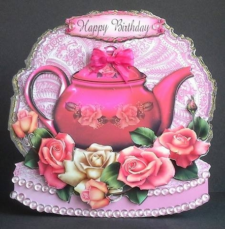 Teatime Shaped Card Plus Bonus Gift Card Mini Kit by S. Corbey