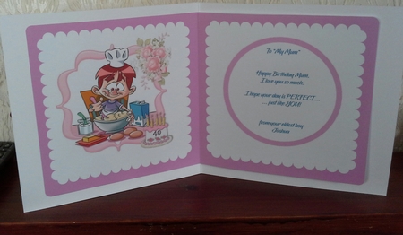 Birthday Cake Made with Love Insert by Sandra Corbey