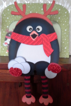 3D on the Shelf Card Kit - Christmas Pip Penguin by S. Corbey