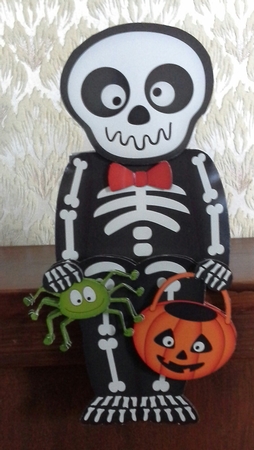 3D on the Shelf Card Kit - Little Halloween Skeleton Yorik by S. Corbey