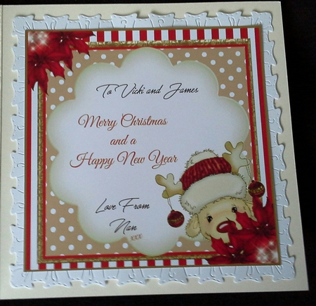 Jolly Reindeer Card Front Kit by S. Corbey