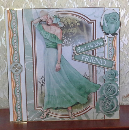 Art Deco Lady Saffron Aqua Mini Kit by S. Corbey