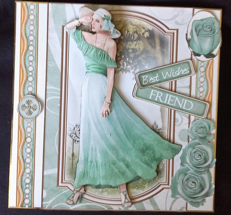 Art Deco Lady Saffron Aqua Mini Kit by S. Corbey