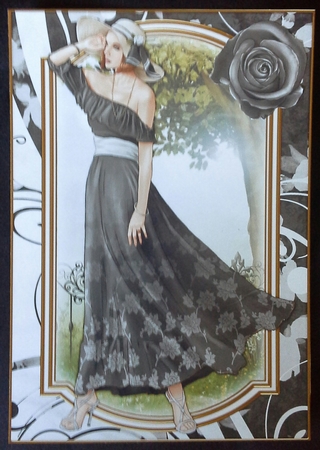 Art Deco Lady Saffron Black Mini Kit by S. Corbey
