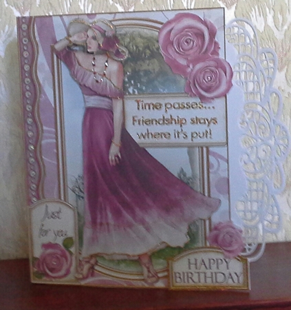 Art Deco Lady Saffron Dark Pink Mini Kit by S. Corbey