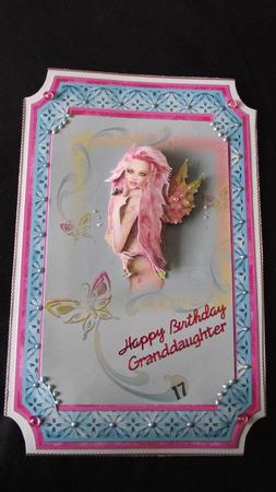 Butterfly Fairy Wishes Decoupage Card Front by S. Corbey