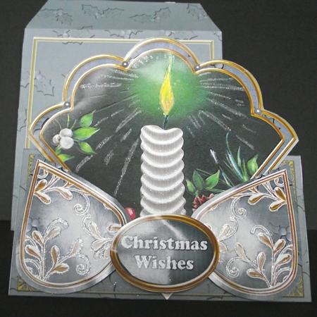 Black Candle Christmas Wishes Scallop Trio Kit by S. Corbey