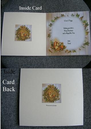 8x8 Golden Candles and Poinsettia Insert Plate by S. Corbey
