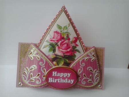 Rose Vase Happy Birthday Teardrop Trio Kit by S. Corbey
