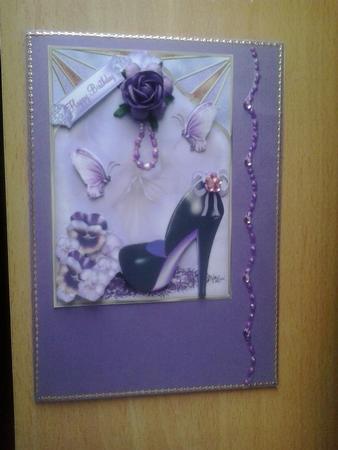 Gorgeous Purple and Black Pansy Shoe Topper by S. Corbey