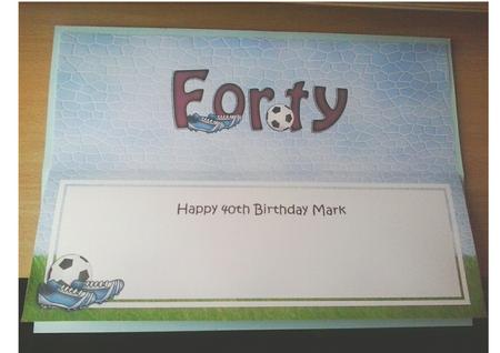 40th Birthday Mark Large Dl Matching Insert by Sandra Corbey