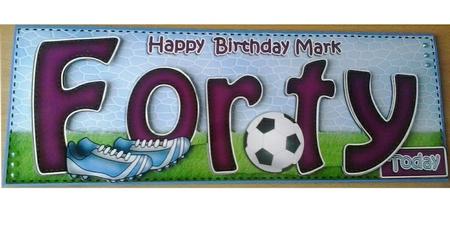 40th Birthday Mark Large Dl Quick Card N 3D Decoupage by S. Corbey