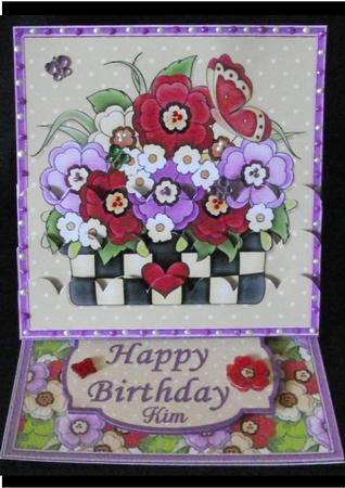 Blooming Basket Scalloped Easel by S. Corbey