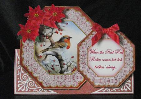 When the Red Red Robin Comes Bobbin! Double Octagon Card Kit by S. Corbey