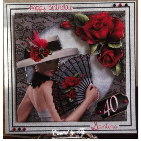 Black Lace & Red Roses Mini Kit by Sandra Corbey