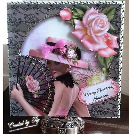 Black Lace & Pink Roses Mini Kit by S. Corbey
