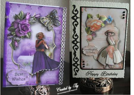9 Floral Ladies Day Decoupage Toppers Bumper Kit by S. Corbey