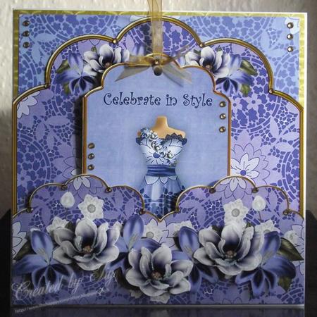 Blue Magnolia Celebrate in Style Scallop Fashion Tag Mkit by S. Corbey