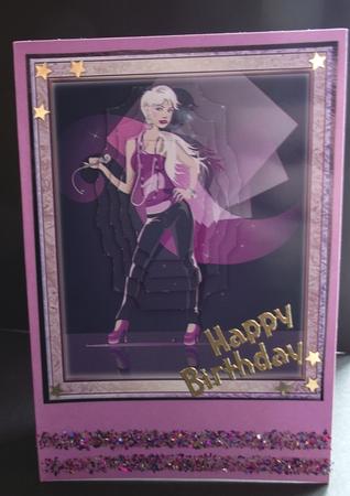 Party Girl Card with Shaped Layers by S. Corbey
