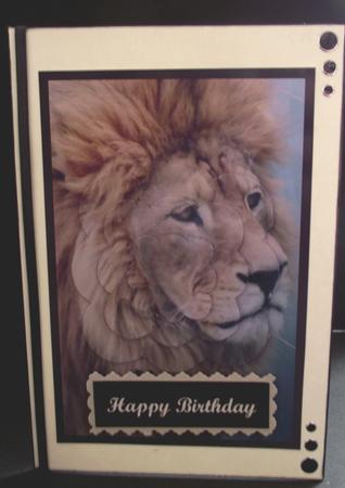 Lion Scalloped Pyramid by Sandra Corbey