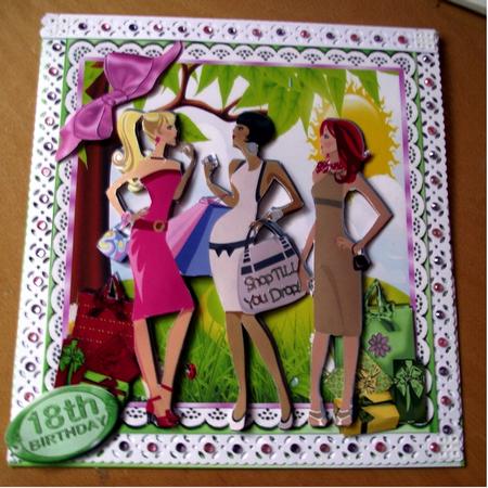 Ladies Just Love to Shop and Chat in the Park 8x8 Mini Kit by S. Corbey