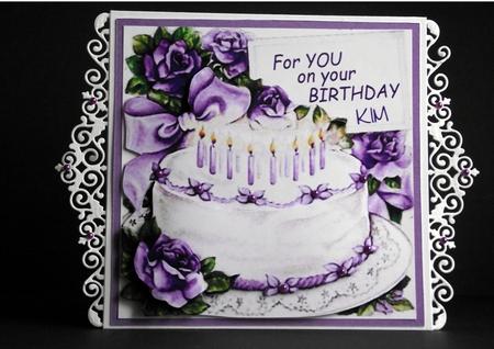 Birthday Cake, Purple by Sandra Corbey