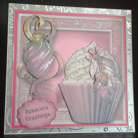 Bling Christmas Cupcake in Pink by S. Corbey
