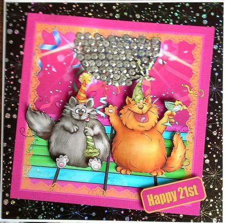 Disco Cats Birthday Mini Kit by Sandra Corbey