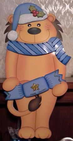 3D on the Shelf Card Kit - Christmas Lloyd Lion by S. Corbey
