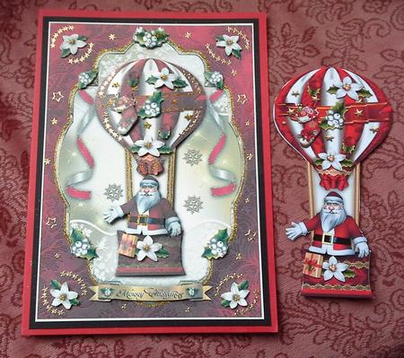 Christmas Hot Balloon with Santa by S. Corbey