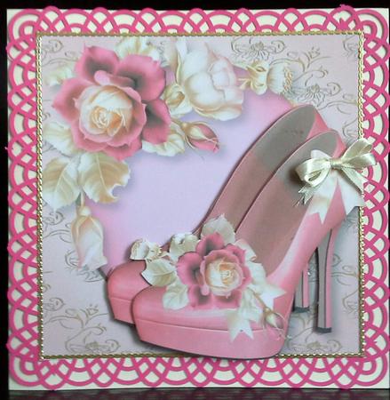 Gorgeous Pink Shoes & Roses by S. Corbey