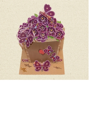 801 Flower Pot Purple Pansies by Sandra Pauli