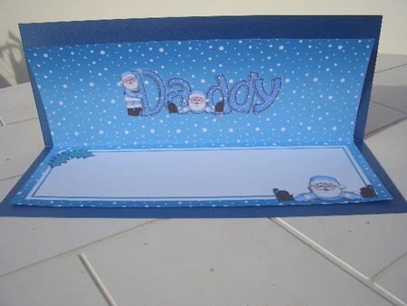 Xmas Daddy Matching Large Dl Insert by Sandra Wales