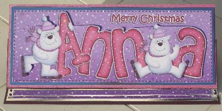 Large Dl Xmas Anna Quick Card 3D Decoupage by Sandra Wales