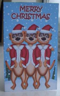 Xmas Meerkats Lottery Wallet Card by Sandra Wales