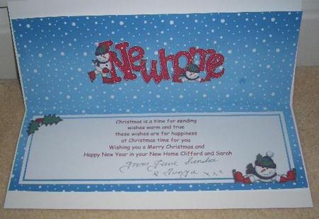 Xmas New Home Matching Large Dl Insert by Sandra Wales